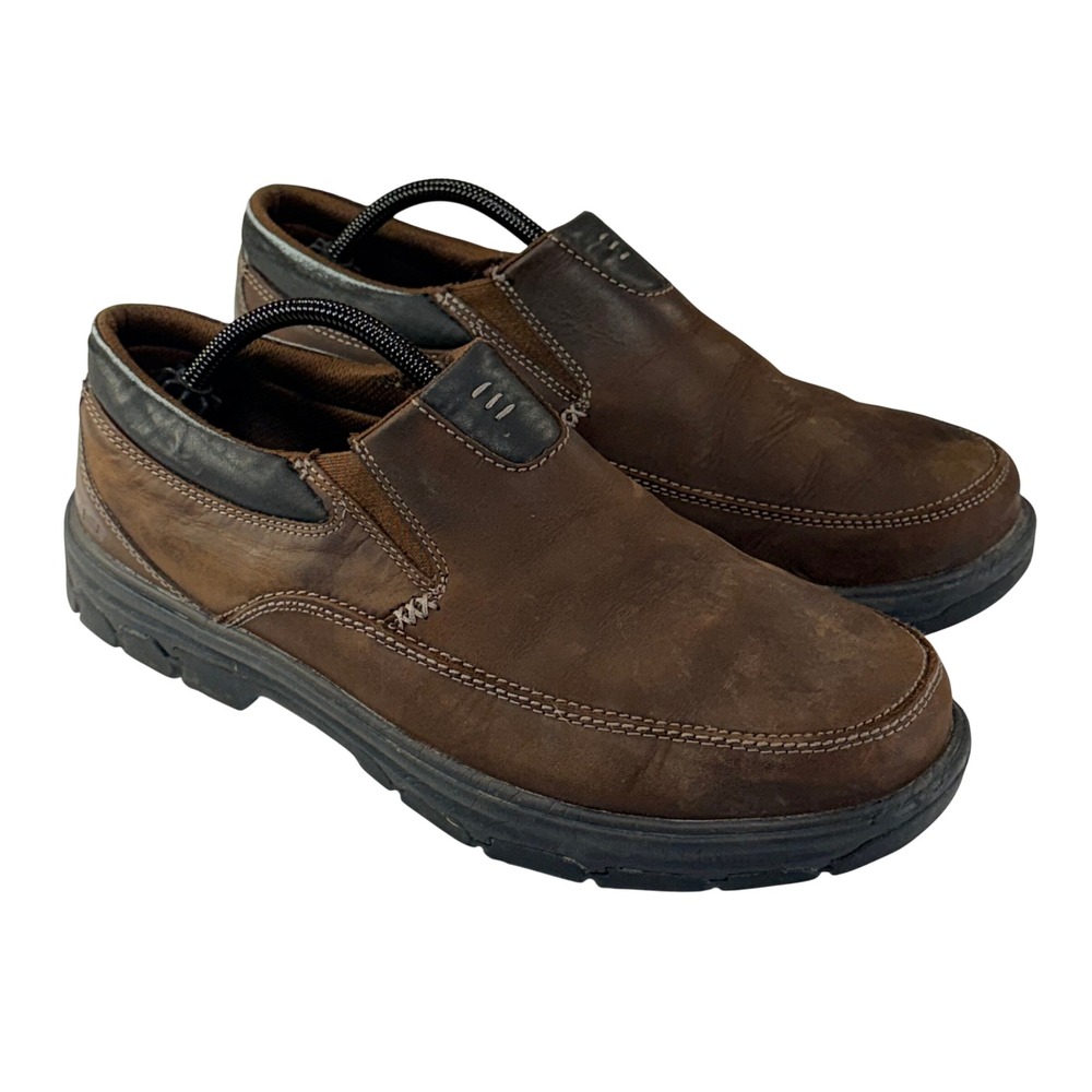 Skechers Segment The Search Loafers Mens 10.5 Brown Leather Relaxed Fit Comfort